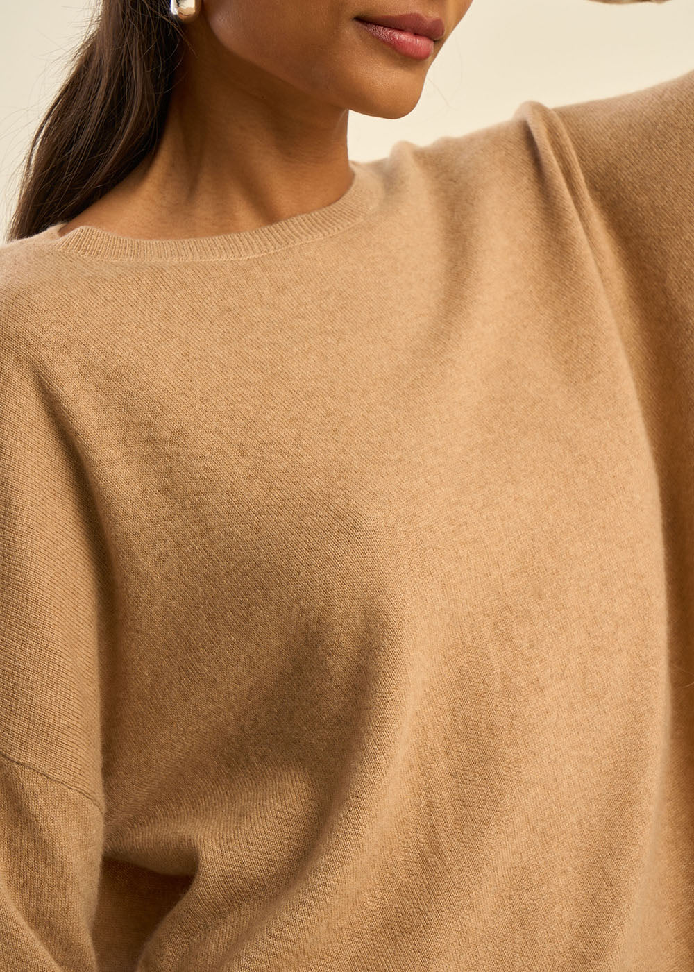 GENTLE HERD Undyed on sale 100% Cashmere Boatneck Sweater